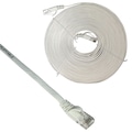 Electriduct CAT6 Stranded Booted Flat Patch Cables- 10ft- White PATCH-FLAT-CAT6-10FT-5PK-WT